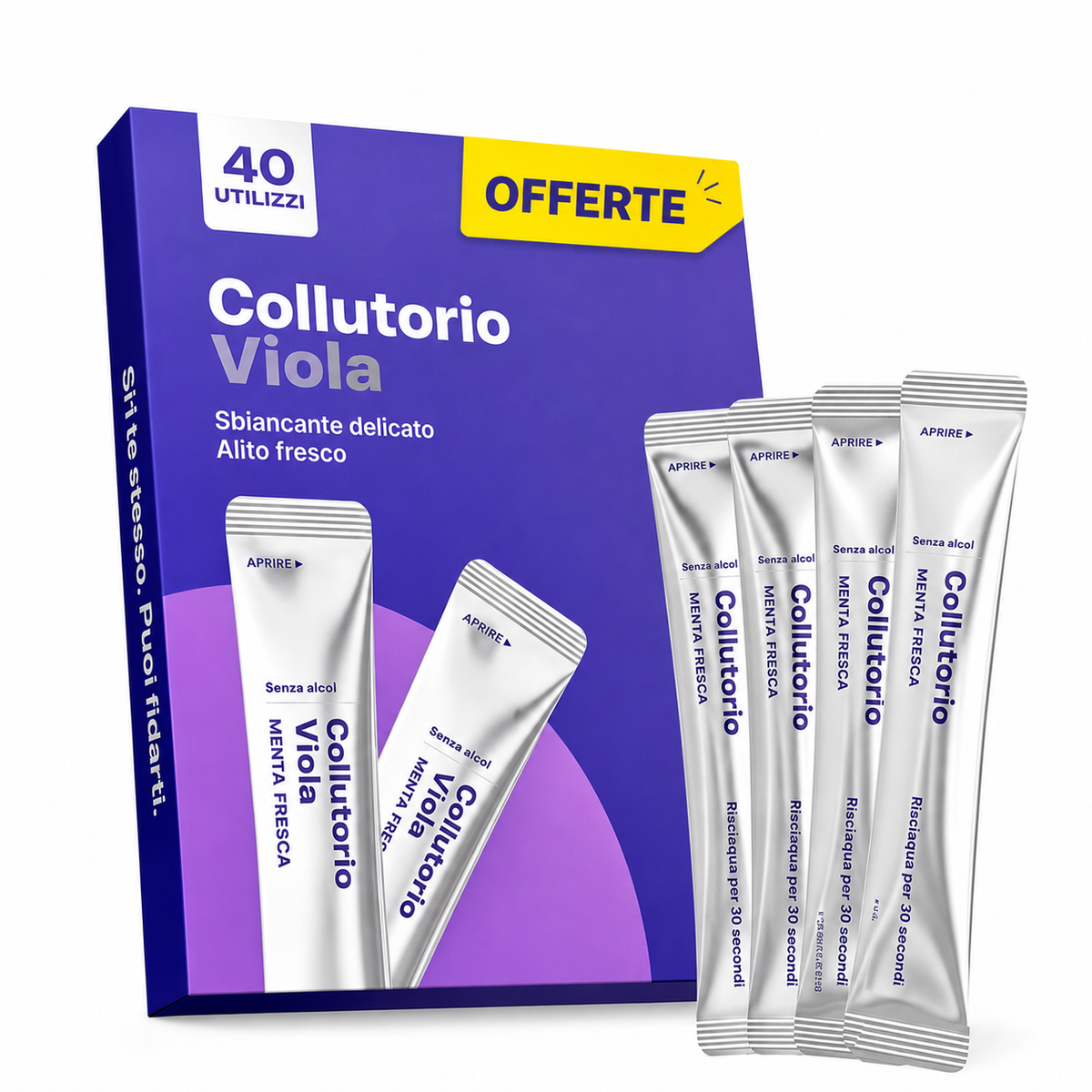 VIOSMILE Collutorio Viola in Monodose da Viaggio