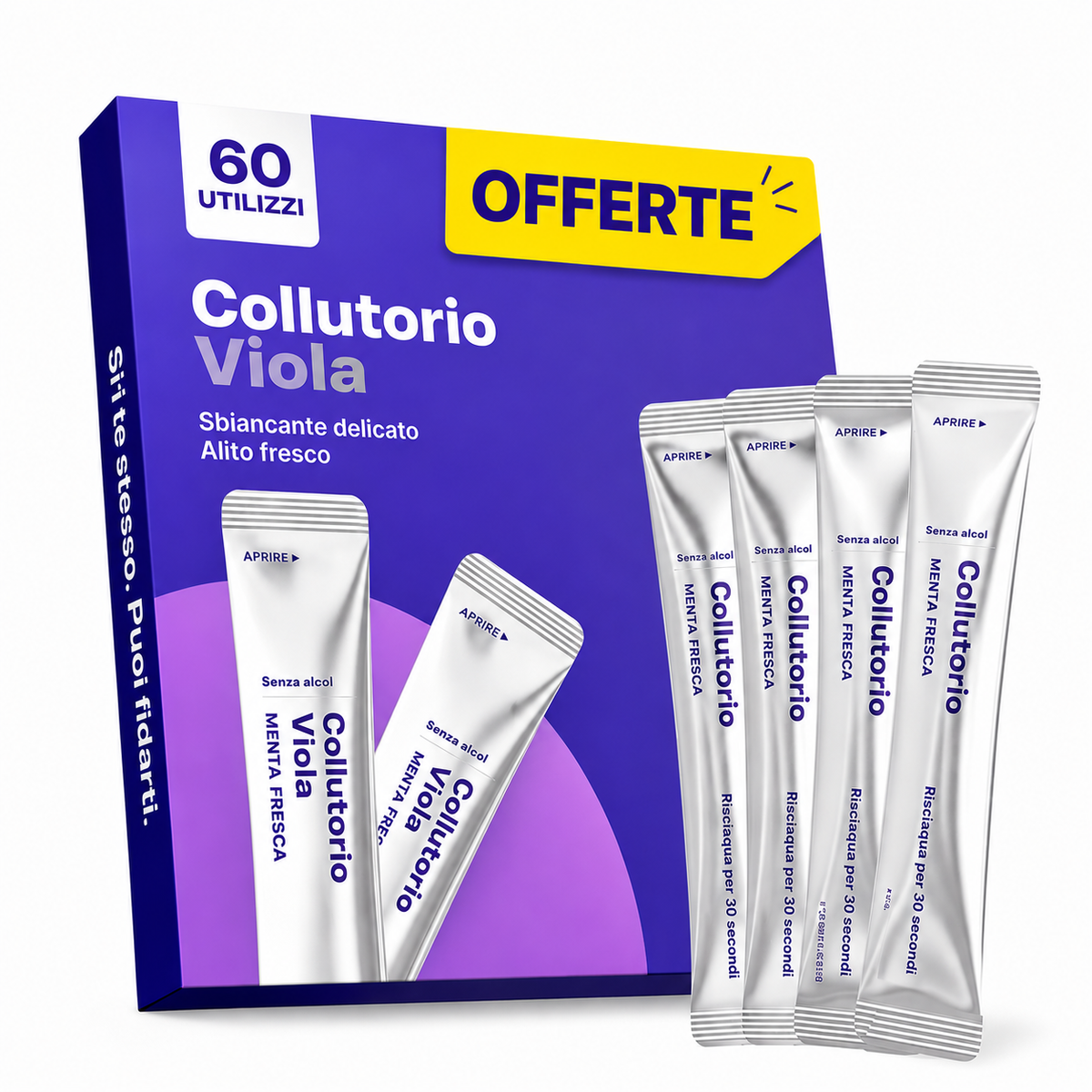 VIOSMILE Collutorio Viola in Monodose da Viaggio