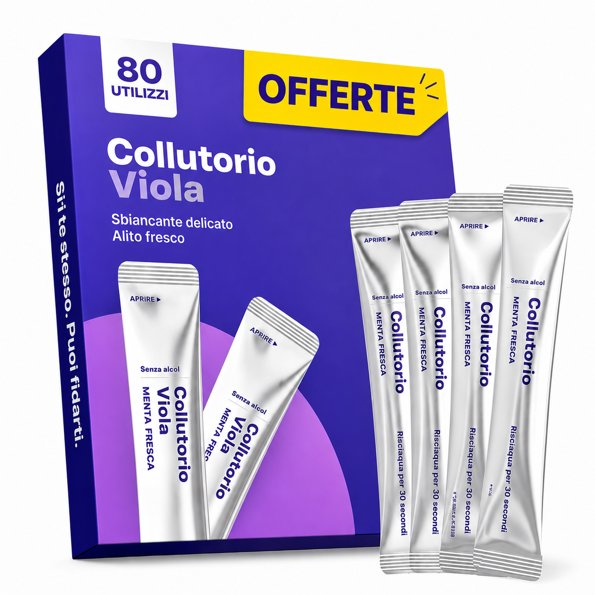 VIOSMILE Collutorio Viola in Monodose da Viaggio