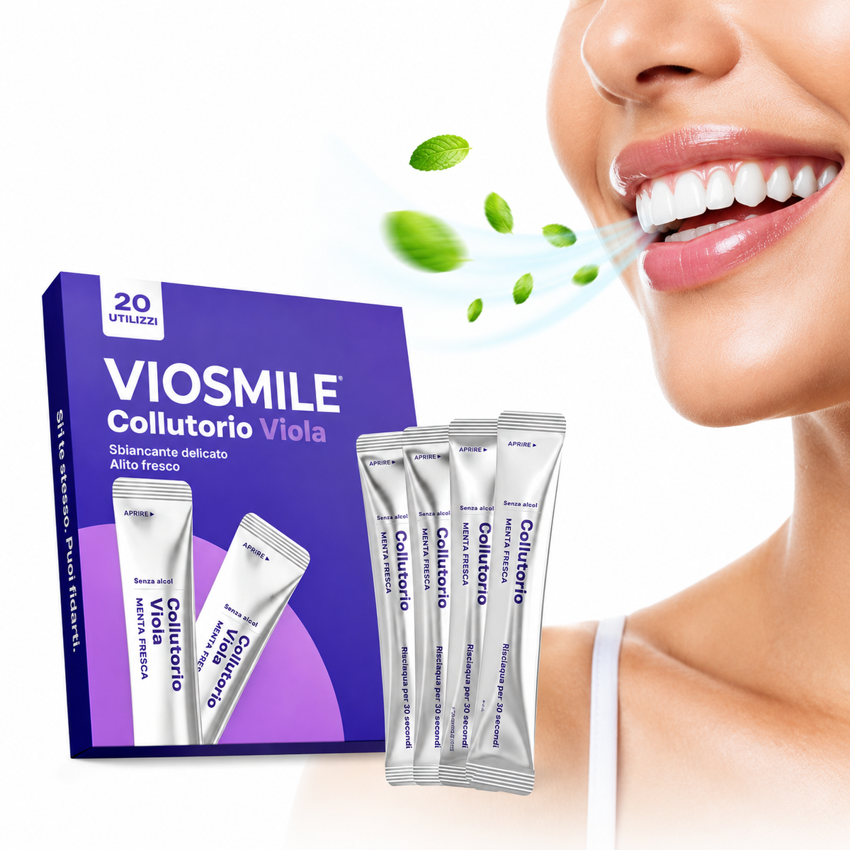 VIOSMILE Collutorio Viola in Monodose da Viaggio